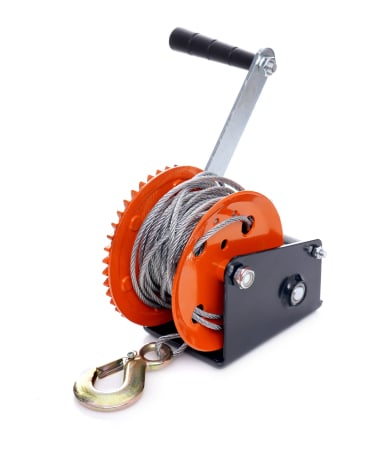 Scripete/chinga auto - Troliu cu manivela franghie sufa de otel 1588 kg (KD1313)