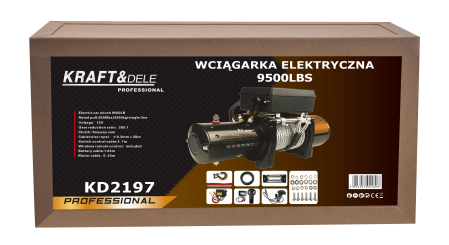 Troliu electric auto 12V 4700W cu forta de tractare 4310 kg si telecomanda (KD2197) [11]