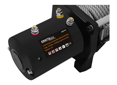 Troliu electric auto 12V 4700W cu forta de tractare 4310 kg si telecomanda (KD2197) [3]