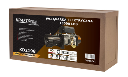 Troliu electric auto 12V 5000W cu forta de tractare 5900 kg si telecomanda (KD2198) [13]