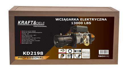 Troliu electric auto 12V 5000W cu forta de tractare 5900 kg si telecomanda (KD2198) [14]