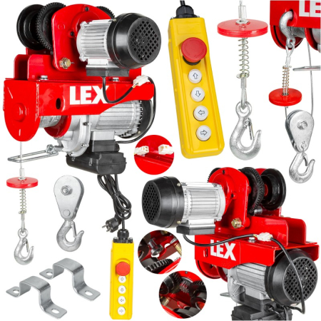 Ancorare si ridicare - Troliu electric cu carucior rulant 600kg, 1200W, cablu 12m, telecomanda (KD2191+1070)
