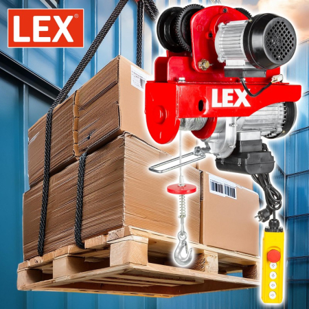 Troliu electric cu carucior 800kg, 1300W, cablu 12m, telecomanda (KD1526+1070) [11]