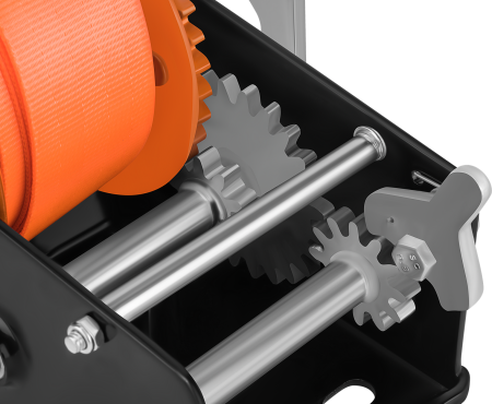 Troliu manual 1150kg 2500lbs cu chinga 10m (KD1314) [9]