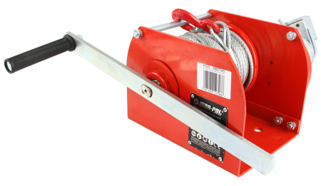 Troliu manual cu manivela 500 kg cu cablu de otel 40 m si carlig de siguranta (M80745) [5]