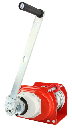Troliu manual cu manivela 500 kg cu cablu de otel 40 m si carlig de siguranta (M80745) [6]