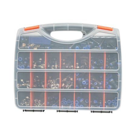 Trusa 242 piese pentru furtunuri pneumatice cu cleste taiat furtun si cuple rapide DISEU05 (BK77521) [5]