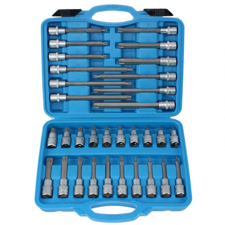 Biti hex/torx/spline - Trusa chei biti torx ½ 26 piese scurte lungi (S10635)