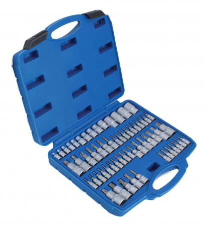 Biti hex/torx/spline - Trusa chei biti torx, tubulare E-torx, torx plus 60piese (S-ST60B)