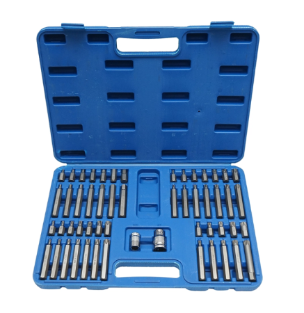 Produse noi (necategorizate) - Trusa chei imbus, biti torx, hex si spline 54 piese DISMB85 (BK80617)