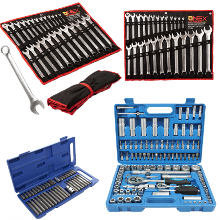 Chei fara clichet - Trusa chei scule 108 piese + set chei 25 piese 6-32mm + set biti 41 piese (B4801+OX-3221+30202)