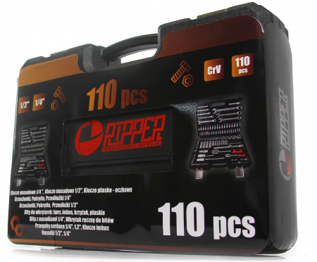 Trusa chei scule tubulare fixe combinate E torx capete surubelnita clichet 110 piese (M58221) [1]