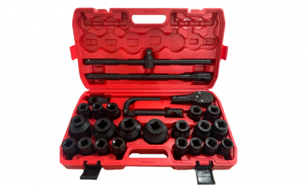 Chei - Trusa chei tubulare 26 piese 21-65mm bihexagonale 12 colturi de forta 3 4 și 1 tol (KD11759)