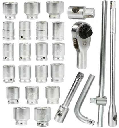 Trusa chei tubulare 26 piese 21-65mm bihexagonale 12 colturi de forta 3 4 și 1 tol (M58251) [10]