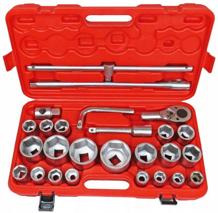 Trusa chei tubulare 26 piese 21-65mm hexagonale 6 colturi de forta 3 4 și 1 tol (M58254) [1]