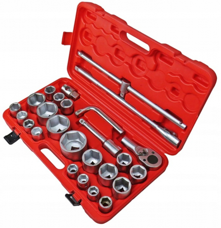 Trusa chei tubulare 26 piese 21-65mm hexagonale 6 colturi de forta 3 4 și 1 tol (M58254) [2]