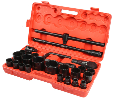 Scule Atelier Auto - Trusa chei tubulare 26 piese 3/4 si 1 inch cu clichet si accesorii (M58249)