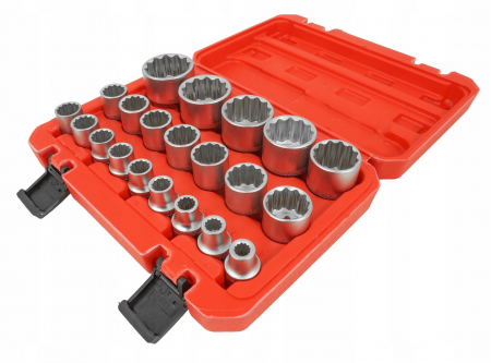 Trusa chei tubulare 8-36mm universale 21piese cu colturi stelat patrat hexagonal (V39104) [8]