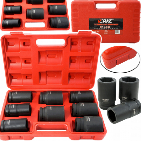De impact / de forta - Trusa chei tubulare de forta impact ¾ 24-38mm intarite CR-Mo (V39470)