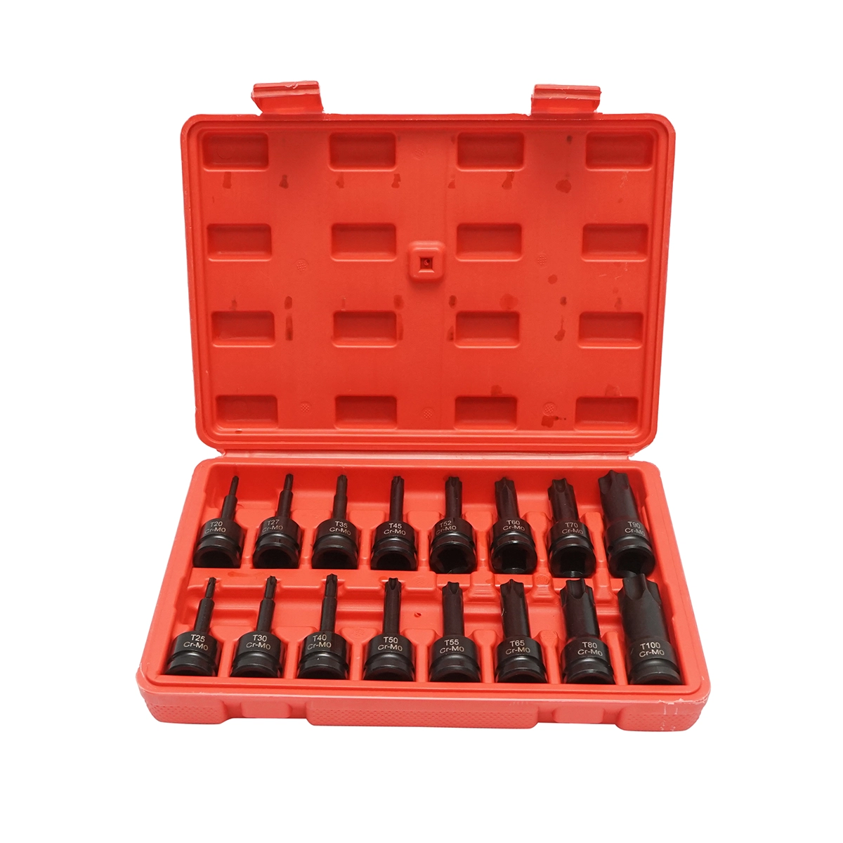 Scule Atelier Auto - Trusa chei tubulare de impact torx T20-T100, patrat 1/2 inch 16 piese (DISTT05)