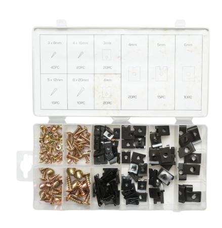 Trusa cleme metalice tip U cu holsuruburi 170 piese DISUH54 (BK99848) [1]