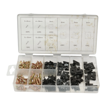 Produse noi (necategorizate) - Trusa cleme metalice tip U cu holsuruburi 170 piese DISUH54 (BK99848)