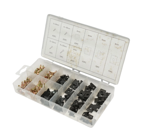 Trusa cleme metalice tip U cu holsuruburi 170 piese DISUH54 (BK99848) [3]