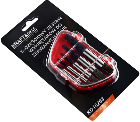 Trusa complet extras suruburi rupte burghie extractoare 3-22mm cu filet invers 5 piese (KD10263) [9]