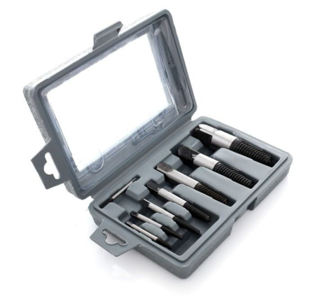 Altele - Trusa complet extras suruburi rupte burghie extractoare 3-26mm cu filet invers 8 piese (KD10262)