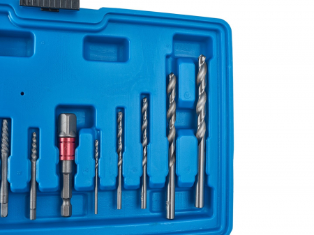 Trusa complet extras suruburi rupte burghie extractoare cu filet invers spart piulite deteriorate 6-19mm 26piese (G30036) [2]