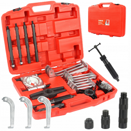 Extras rulmenti/bucse/articulatii/butuci - Trusa completa presa extractor rulmenti cu gheare flansa filet 21piese (M06023)