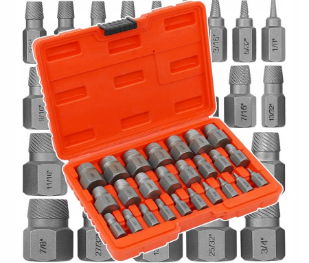 Produse noi (necategorizate) - Trusa extractoare pentru suruburi rupte 25piese (V86487)