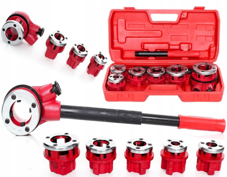 Tarozi si filiere - Trusa filetat teava tevi 6piese  ¼, ⅜, ½, ¾, 1, 1 ¼ (KD332)