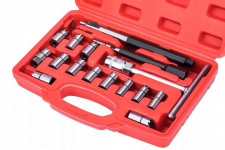 Trusa freze pentru injectoare 17piese curatat reconditionat orificiu scaun (KD12504) [14]