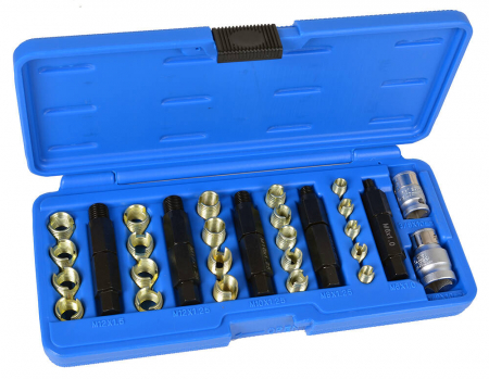 Filetare Reparatie filete / anvelope - Trusa kit reparatie filet bujie M6-M12 29piese (BP-2128)