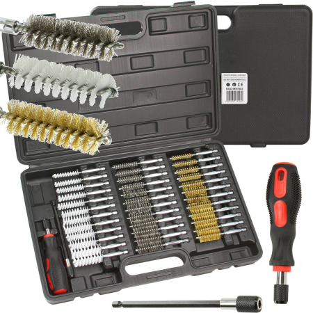 Extras injector supape - Trusa perii curatare canale injectoare bujii 38 piese (M57683)