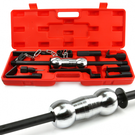 Reparat caroserie - Trusa reparații caroserii tinichigerie indreptat tabla auto cu ciocan culisant (M57454)