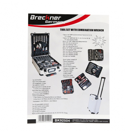 Trusa scule 187 piese tip valiza geamantan troler DISFP10 (BK92504) [9]