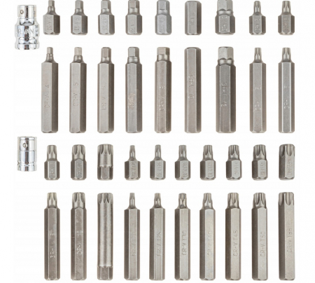 Trusa Set bit torx hex spline 40 piese scurte, lungi (VRF08070) [1]