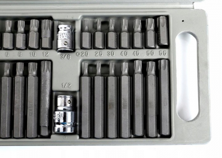 Trusa Set bit torx hex spline 40 piese scurte, lungi 1 2 3 8 (KD10219) [3]