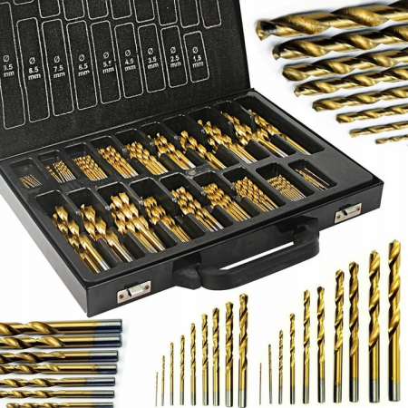 Burghie/freze/carote/dalti/dornuri/cutite strung/punctatoare - Trusa set burghiu HSS 170piese 1-10mm (M22306)