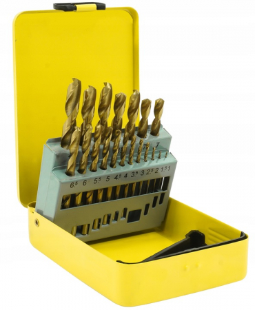 Burghie freze carote dalti dornuri - Trusa set burghiu HSS 19 piese 1-10 mm (N4603)