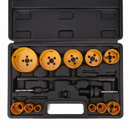 Scule de mana - Trusa set carote freze bimetal HSS 19-76mm lemn metal plastic 17piese (KD10758)