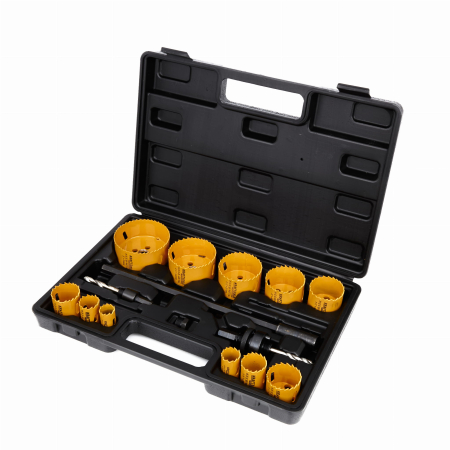 Trusa set carote freze bimetal HSS 19-76mm lemn metal plastic 17piese (KD10758) [2]