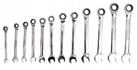 Trusa set chei combinate cu clichet 8-19mm 12piese (PM-KPLO-12T) [1]