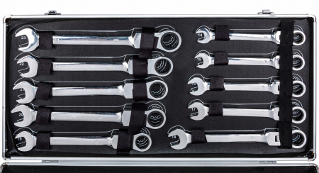 Trusa set chei combinate cu clichet articulate 6-32mm 22piese, cap flexibil (M58610) [1]