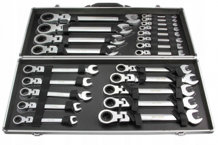 Trusa set chei combinate cu clichet articulate 6-32mm 22piese, cap flexibil (M58610) [2]