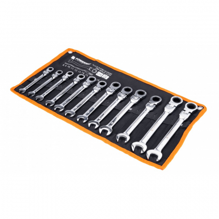 Trusa set chei combinate cu clichet articulate 8-19mm 12piese, cap flexibil (PM1176) [4]