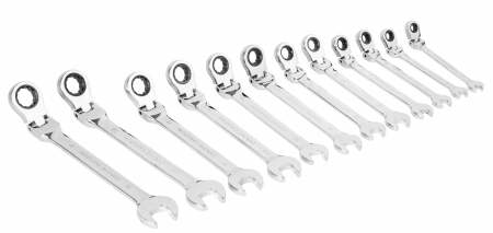 Trusa set chei combinate cu clichet articulate 8-19mm 12piese, cap flexibil (SK-012-03) [1]