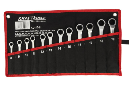 Produse noi (necategorizate) - Trusa set chei combinate cu clichet articulate 8-19mm 12piese (KD11301)